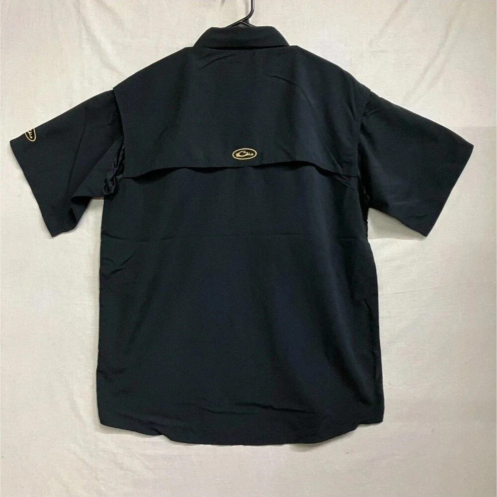 Missouri Tigers Drake Waterfowl Wingshooter Shirt Men M Black Vented Fishing B24